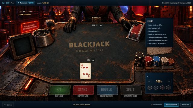 Blackjack at the casino